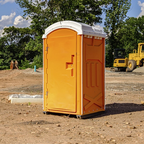 can i customize the exterior of the portable restrooms with my event logo or branding in Caledonia IL